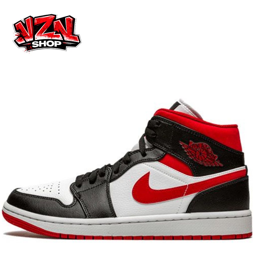 Air Jordan 1- Mid Black Fire Red