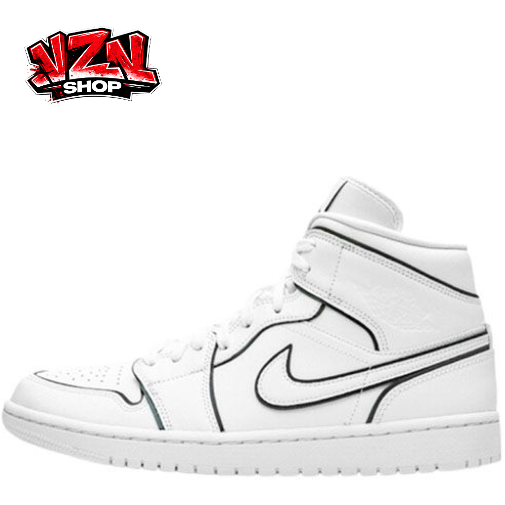 Air Jordan 1- Mid Iridescent Reflective White