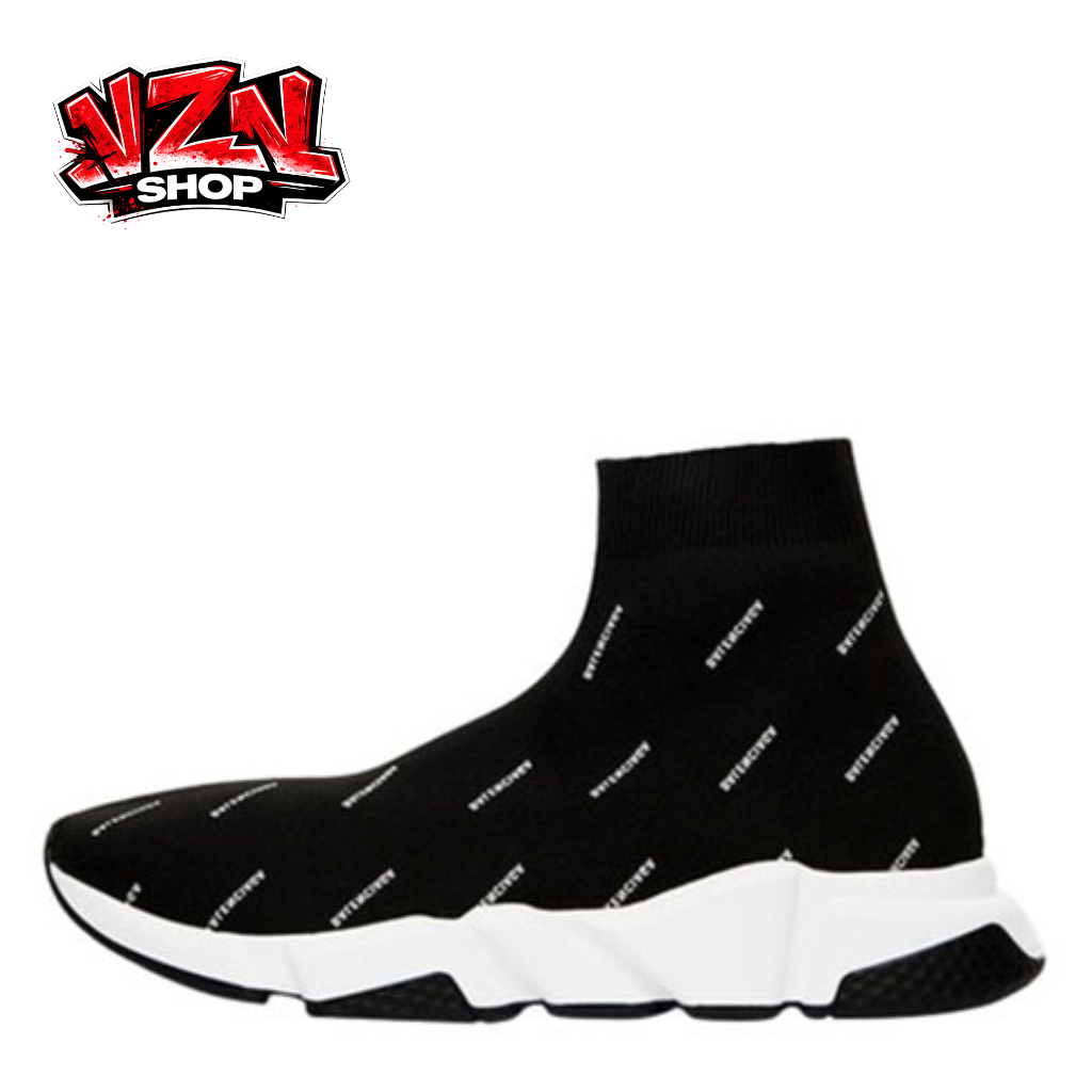 Balenciaga Speed Trainer “Allover Logo Black/White”